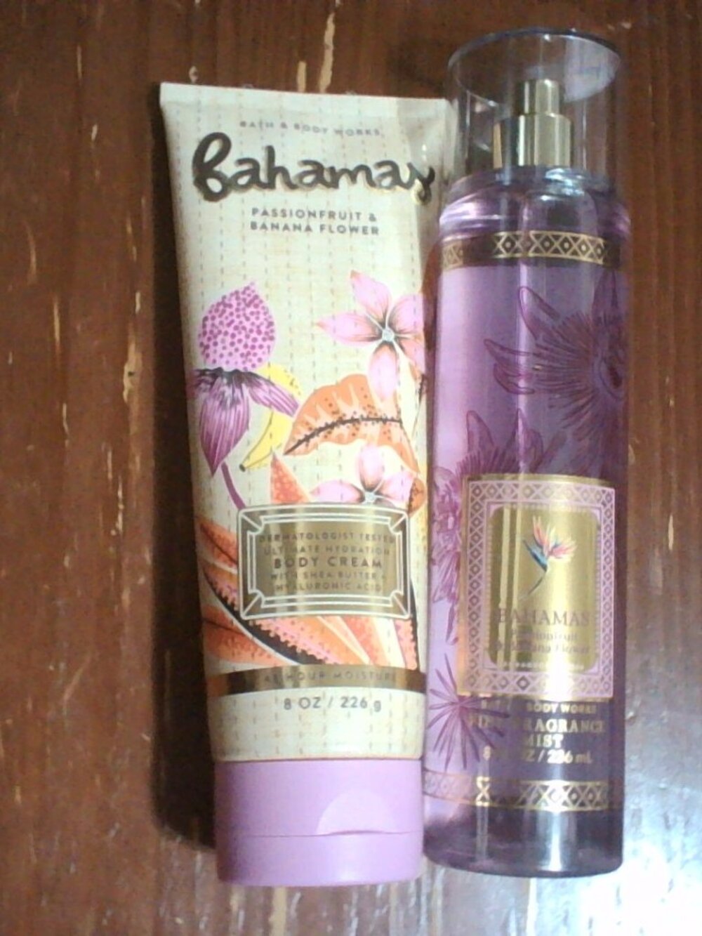Bath & Body Works Bahamas Body Cream & Fragrance Mist Set - Cream/Purple